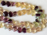 7.5 mm-11.5 mm Multi Fluorite Beads, Fluorite Plain Heart Briolettes