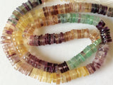 6.5 mm Fluorite Spacer Beads, Fluorite Heishi, Multi Fluorite Spacer Beads