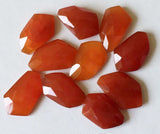 15-17mm Red Onyx Fancy Flat Back Cabochons, Red Onyx Rose Cut, Flat Back