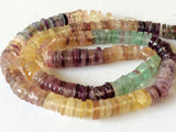 6.5 mm Fluorite Spacer Beads, Fluorite Heishi, Multi Fluorite Spacer Beads