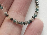 2-2.5mm Blue, Yellow, Gray, Black Sparkling, Multicolor Faceted Diamond Beads