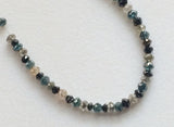 2-2.5mm Blue, Yellow, Gray, Black Sparkling, Multicolor Faceted Diamond Beads