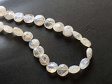 7.5-9.5mm Rainbow Moonstone Faceted Coins, Rainbow Moonstone Faceted Coin, 8 In