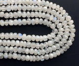 5mm Rainbow Moonstone Plain Rondelle, Rainbow Moonstone Plain Beads For Jewelry