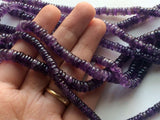 5-6 mm Amethyst Beads, Amethyst Spacer Beads, Amethyst Tyre Beads, Purple Beads