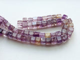 6.5mm-7.5mm Ametrine Plain Box Bead, Ametrine Plain Cubes For Jewelry, Ametrine