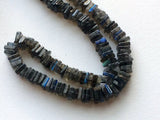 5.5-6 mm Labradorite Heishi Beads, Labradorite Square Spacer Beads, Blue Fire