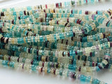 5.5-6 mm Multi Gemstone Spacer Beads, Multi Gemstone Plain Tyre Beads, Disco