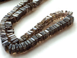 6-7 mm Smoky Quartz Beads, Smoky Quartz Heishi, Smoky Quartz Square Spacer Bead