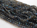 6mm Labradorite Faceted Round Beads, 13 Inch Natural Labradorite Faceted Ball