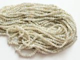 3-3.5mm Ice Quartz Coated Silver Faceted Beads, Ice Quartz Faceted Rondelle Bead