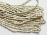 3-3.5mm Ice Quartz Coated Silver Faceted Beads, Ice Quartz Faceted Rondelle Bead