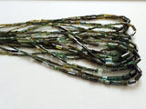 4-11mm Rare Tourmaline Beads, Green Tourmaline Faceted Pipes For Jewelry, Rare