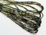 4-11mm Rare Tourmaline Beads, Green Tourmaline Faceted Pipes For Jewelry, Rare