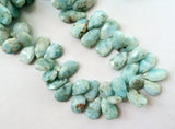 9x11 mm Larimar Faceted Pear Bead, Larimar Faceted Pear Briolettes, Larimar Bead