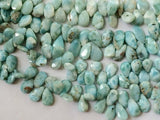 9x11 mm Larimar Faceted Pear Bead, Larimar Faceted Pear Briolettes, Larimar Bead