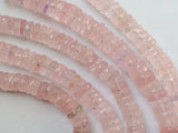 8-8.5 mm Rose Quartz Faceted Spacer Beads, Natural Rose Quartz Tyre Beads, Rose