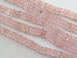 8-8.5 mm Rose Quartz Faceted Spacer Beads, Natural Rose Quartz Tyre Beads, Rose