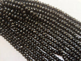 7-8mm Black Spinel Rondelle Beads, Black Spinel Faceted Rondelle Beads, Black