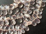 8x11 mm-11x14 mm Rose Quartz Plain Pear Shaped Drop Briolette, Rose Quartz Plain