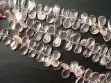 8x11 mm-11x14 mm Rose Quartz Plain Pear Shaped Drop Briolette, Rose Quartz Plain