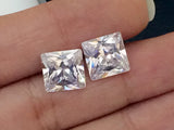 5mm Cubic Zirconia, Loose Square Faceted Zirconia, Pavilion Zirconia, CZ Diamond