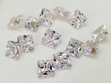 2mm Cubic Zirconia, Loose Square Zircon, Princess Cut Zirconia Pavilion Zirconia