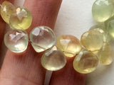 10 mm Prehnite Faceted Heart Bead, Prehnite Faceted Heart Shaped Briolette, 4 In