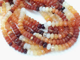 5-6mm Fire Opal Faceted Rondelle Beads, Mexican Fire Opal Rondelles, Fire Opal