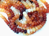 5-6mm Fire Opal Faceted Rondelle Beads, Mexican Fire Opal Rondelles, Fire Opal