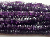 5.5-6.5 mm Purple Amethyst Heishi Bead, Natural Purple Amethyst Flat Square Bead