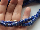 6.5mm Lapis Lazuli Spacer Bead, Blue Lapis Lazuli Plain Wheel, Lapis Lazuli Tyre