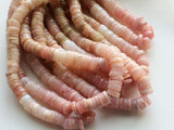 7.5-8.5mm Pink Opal Spacer Plain Beads, Shaded Pink Opal Beads, Pink Opal