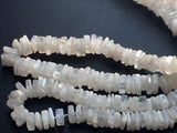 5 mm White Rainbow Moonstone Square Heishi Bead, Rainbow Moonstone Square Spacer