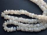 5 mm White Rainbow Moonstone Square Heishi Bead, Rainbow Moonstone Square Spacer