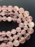 5.5-6mm Rose Quartz Beads, Rose Quartz Plain Round Balls, Rose Quartz Plain Ball