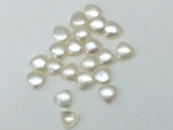 5mm Trillion Ivory Pearls, Natural Fresh Water Pearl Cabochons, Natural Pearls