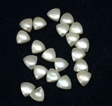 5mm Trillion Ivory Pearls, Natural Fresh Water Pearl Cabochons, Natural Pearls