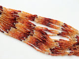 3-3.5mm Fire Opal Faceted Rondelle Beads, Mexican Fire Opal Rondelles, Fire Opal