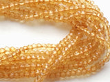 4mm Citrine Micro Faceted Rondelle Bead, Citrine Gem Stone Faceted Rondelle Bead