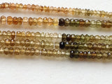 3-4mm Petro Tourmaline Faceted Rondelle Petro Tourmaline Israeli 13 Inche Petro