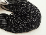 3.5-4mm Black Spinel Round Beads, Black Spinel Plain Round Beads, Black Spinel
