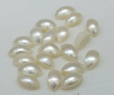 3x6mm Marquise Ivory Pearls Flat Back Cabochons, Natural Fresh Water Pearl