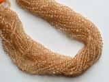 3-4mm Citrine Micro Faceted Rondelle Bead, Citrine Gem Stone Faceted Rondelle
