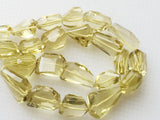 11-26 mm Lemon Quartz Beads, Lemon Faceted Tumble Beads, Step Cut, Lemon Quartz