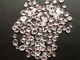 4x6mm-7x9mm Rose Quartz Plain Oval Cabochons, Rose Quartz Flat Back Cabochons