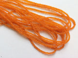 4mm Orange Opal Plain Rondelle Beads, Orange Opal Smooth Rondelle Beads, Opal