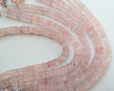 8-8.5 mm Rose Quartz Faceted Spacer Beads, Natural Rose Quartz Tyre Beads, Rose