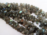 7-11 mm Labradorite Faceted Pear Beads, Labradorite Faceted Briolettes