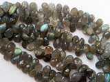 7-11 mm Labradorite Faceted Pear Beads, Labradorite Faceted Briolettes